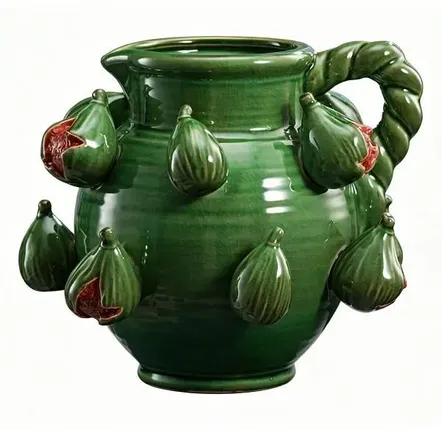 Carafes - PICHET CERAMIQUE VERT 'FIG' - FANCY
