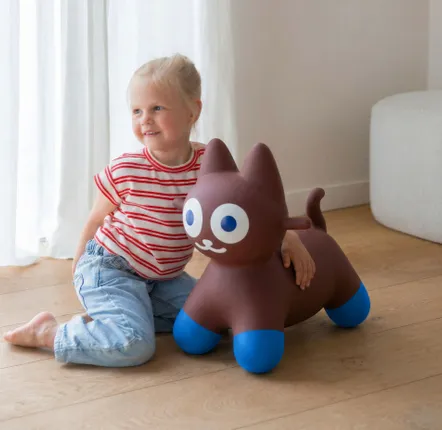 Jouets enfants - Hoppi Chat – Animal sauteur gonflable - QUUT TOYS