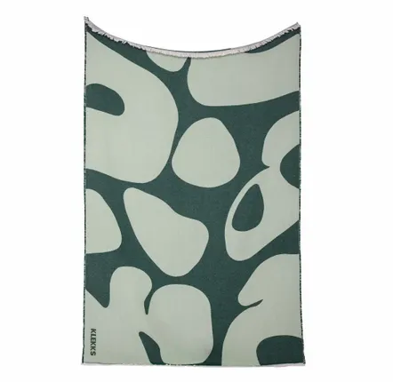 Plaids - Plaid en coton vert et blanc - KLEKKS NO. 14 - KLEKKS