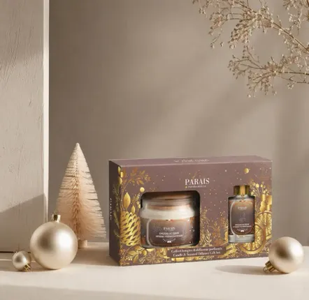 Parfums d'intérieur - Coffret Bougie et Diffuseur Encens & Myrrhe - LE PARAÏS