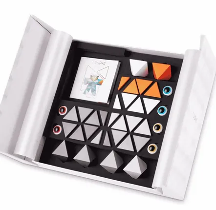Jouets enfants - TRIDO Magnetic Blocks "Greyscale" – 36 Pieces - TRIDO