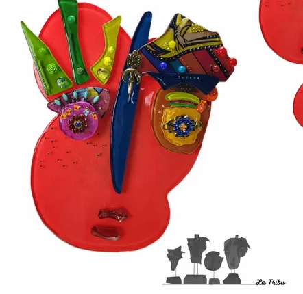 Art glass - THE TRIBE - NATHALIE BORDERIE
