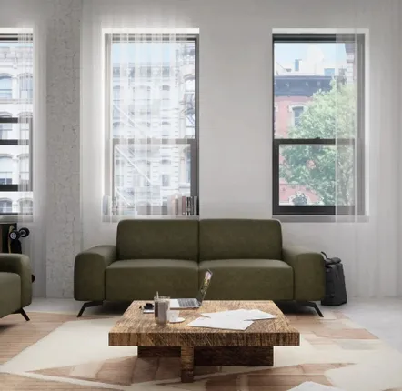 Sofas for hospitalities & contracts - 2-Seater Sofa SOHO - Green - CITY SOFA