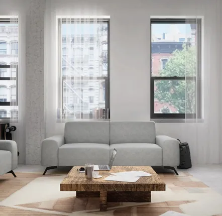 Sofas for hospitalities & contracts - 2-Seater Sofa SOHO - Silver - CITY SOFA