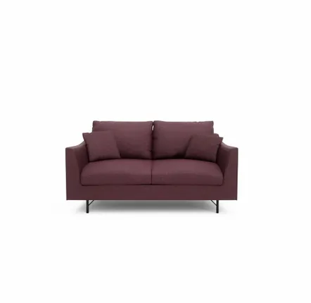Sofas for hospitalities & contracts - 2-Seater Sofa ALFAMA - Burgundy - CITY SOFA