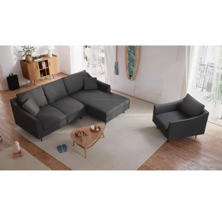Fauteuils pour collectivités - Fauteuil ALFAMA - Gris foncé - CITY SOFA