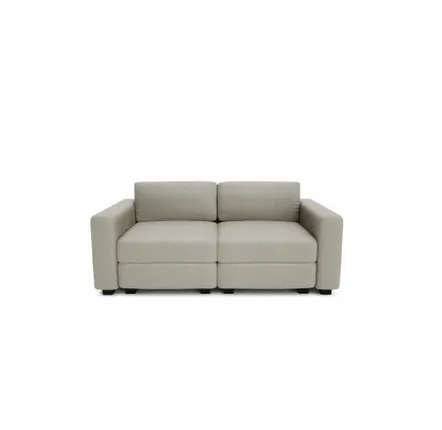 Sofas for hospitalities & contracts - 2-Seater Modular Sofa GRACIA - Beige Grey - CITY SOFA