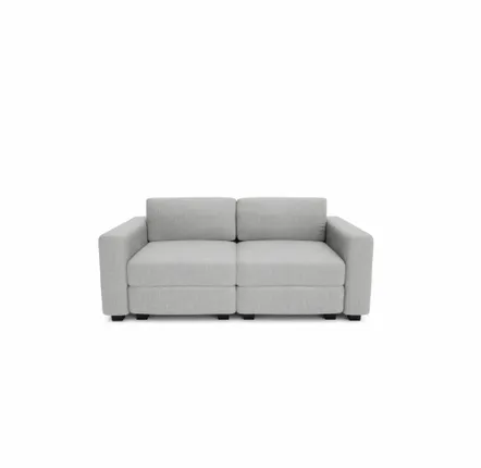 Sofas for hospitalities & contracts - 2-Seater Modular Sofa GRACIA - Grey - CITY SOFA