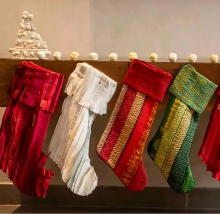 Other Christmas decorations - Striped Stocking for Christmas - MAISON MIEKO
