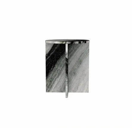 Chambres d'hôtels - Table d'appoint - 45X45X55cm - Ocel - Marbre Panda - STONE VALLEY