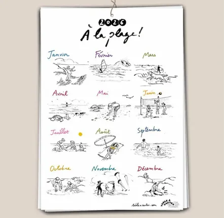 Organizer - 2026 calendar - At the beach - TABLE À CARTES