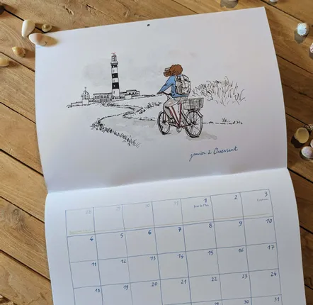 Organizer - Illustrated 2027 wall calendar - Island to island - A3 - TABLE À CARTES