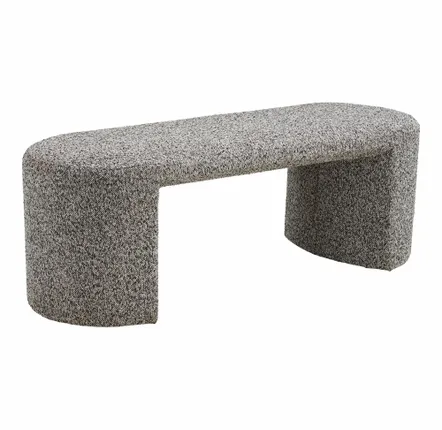 Bancs - Westport Bench, bouclé, noir/blanc, 120x45x44 cm, HN1243 - HOUSE NORDIC