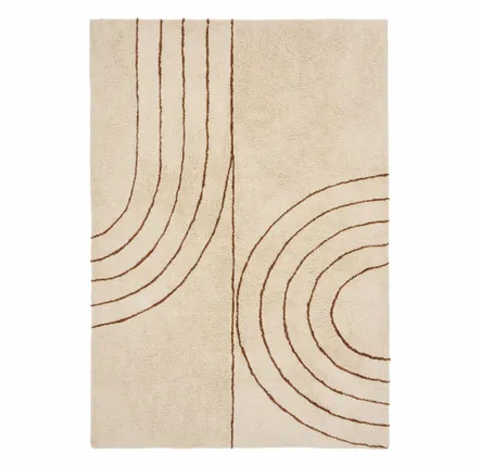 Tapis - Tapis Tampa, coton imprimé, beige, 200x300 cm - HOUSE NORDIC