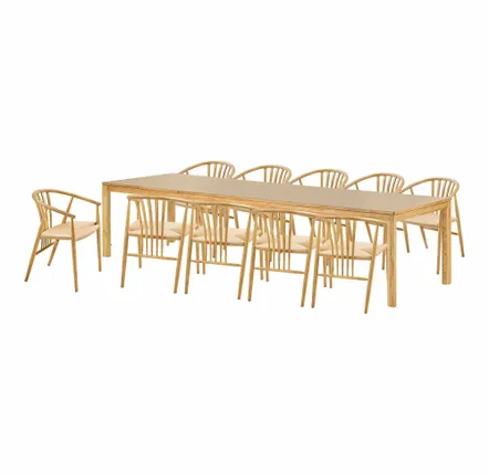 Tables Salle à Manger - Ensemble à manger, table à manger Bowen et 10 chaises Agustin - HOUSE NORDIC