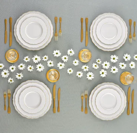 Assiettes de réception - Empire Gold - Service de table - PORCEL