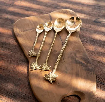 Forks - The Palm Tree Salad Fork - Gold - BAZAR BIZAR LIVING