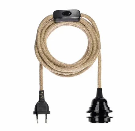Ceiling lights - Fitting Lamps Jute - Natural Black - BAZAR BIZAR LIVING