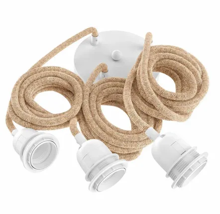 Ceiling lights - Fitting Lamps Ceiling - Natural White - 3 Fittings - BAZAR BIZAR LIVING