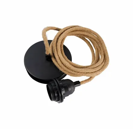 Ceiling lights - Fitting Lamps Ceiling - Natural Black - 1 Fitting - BAZAR BIZAR LIVING