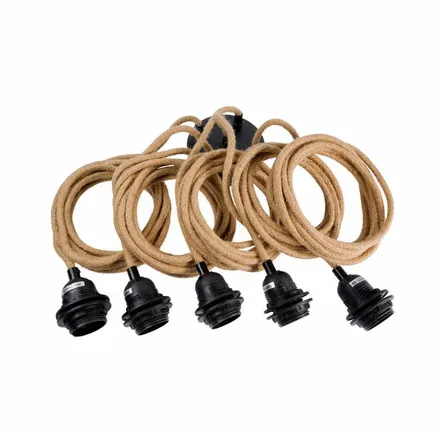 Ceiling lights - Fitting Lamps Ceiling - Natural Black - 5 Fittings - BAZAR BIZAR LIVING