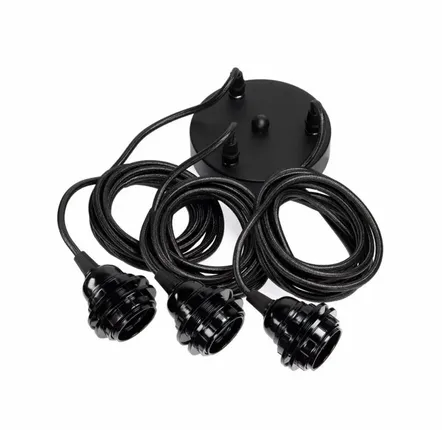 Ceiling lights - Fitting Lamps Ceiling - Black - 3 Fittings - BAZAR BIZAR LIVING