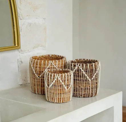 Corbeilles - Le Panier Macra-Mazing - Naturel Blanc - L - BAZAR BIZAR LIVING