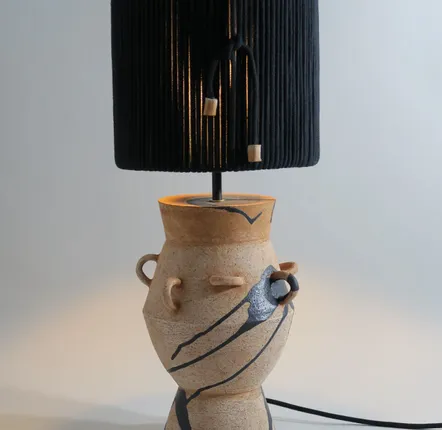 Lampes de table - Lampe à poser Terracotta et cordes - LISA MAÏOFISS