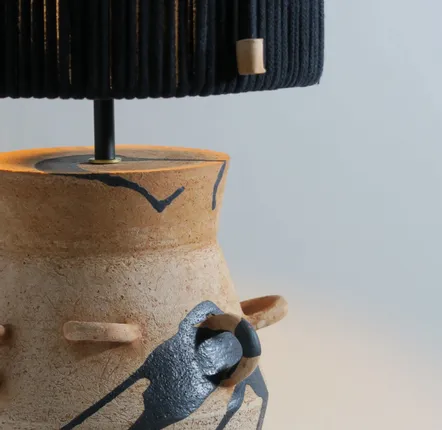 Lampes de table - Lampe à poser Terracotta et cordes - LISA MAÏOFISS
