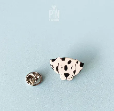 Broches - Dalmatian Face - Wooden Pin - PINTONIK