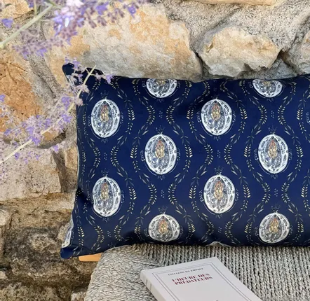 Coussins - SUZANNE - Housse de coussin 60x40 cm - Velours imprimé - GARRIGUE STUDIO