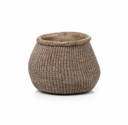 Flower pots - The Faux-Puff Planter - Brown - L - BAZAR BIZAR LIVING