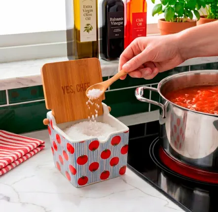 Condiments - Boîte à sel et couteau à gâteau musical - FISURA