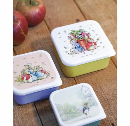 Boîtes de conservation - Set de 3 lunch box pierre lapin - PETIT JOUR PARIS