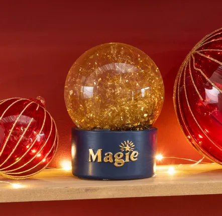 Kids accessories - Magic snow globe in midnight blue and gold - AMADEUS LES PETITS