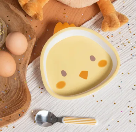 Repas pour enfant - Coffret déjeuner bébé 2 pièces Poussin - AMADEUS LES PETITS