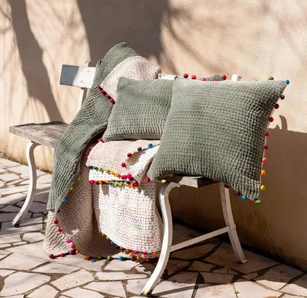 Coussins - Coussin Gastounet Verveine 30 x 50 - MAISON VIVARAISE - SDE VIVARAISE WINKLER