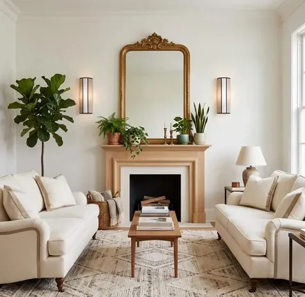 Wall lamps - TUBE wall lamp in ivory and natural linen | 42 cm - CÔTE OUEST DÉCO - PRO