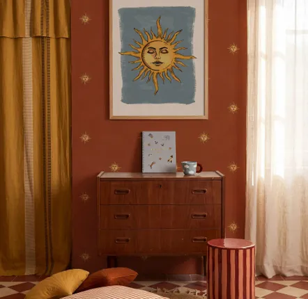 Wallpaper - Classic Red Sun - DEKORNIK