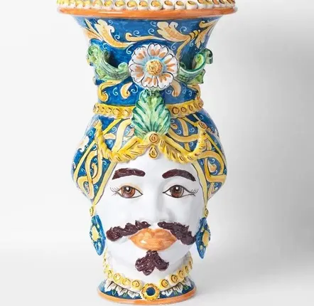 Ceramic - HEAD OF WOMEN - CERAMICHE MADE IN SICILY