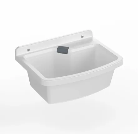Sinks - Mongardi: Vela Line Resin Utility Sink, Wall-Mounted, Acid-Resistant, Indoor and Outdoor, 50W × 39D × 24H cm, White - MONGARDI