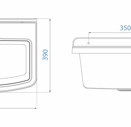 Sinks - Mongardi: Vela Line Resin Utility Sink, Wall-Mounted, Acid-Resistant, Indoor and Outdoor, 50W × 39D × 24H cm, White - MONGARDI