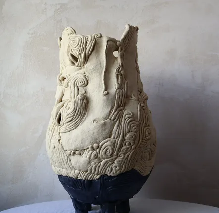 Ceramic - Sculpted Ceramic Vase - WOJCIECH DZIENNIAK ART