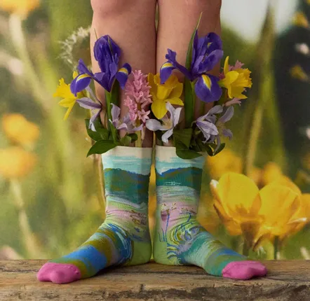 Chaussettes - Promenade à Giverny -  Claude Monet - BONNE MAISON