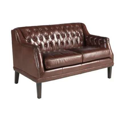Sofas - 2-seater Chester sofa in cognac brown leather - ANGEL CERDÁ