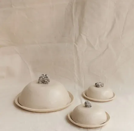 Ceramic - Gems — Sculptural object / Stoneware box, granite, glaze - VALENTINE BENOIST CERAMICS