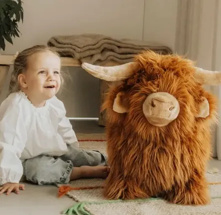Soft toy - Wild & Soft - Soft Bouncy Highland Cow - WILD AND SOFT