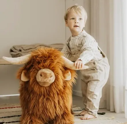 Soft toy - Wild & Soft - Soft Bouncy Highland Cow - WILD AND SOFT