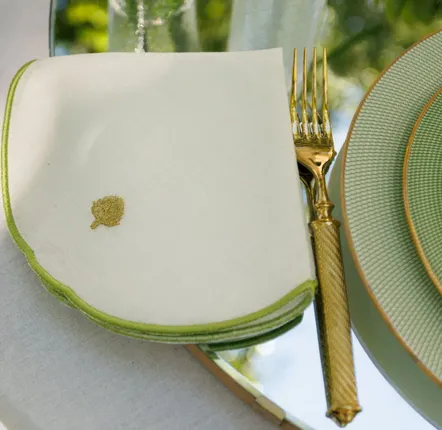 Table linen - ARTICHOKE FLOWER - napkin and coaster - ARTIPARIS