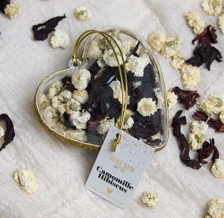 Confiserie - COEUR INFUSION CAMOMILLE HIBISCUS - QUAI SUD